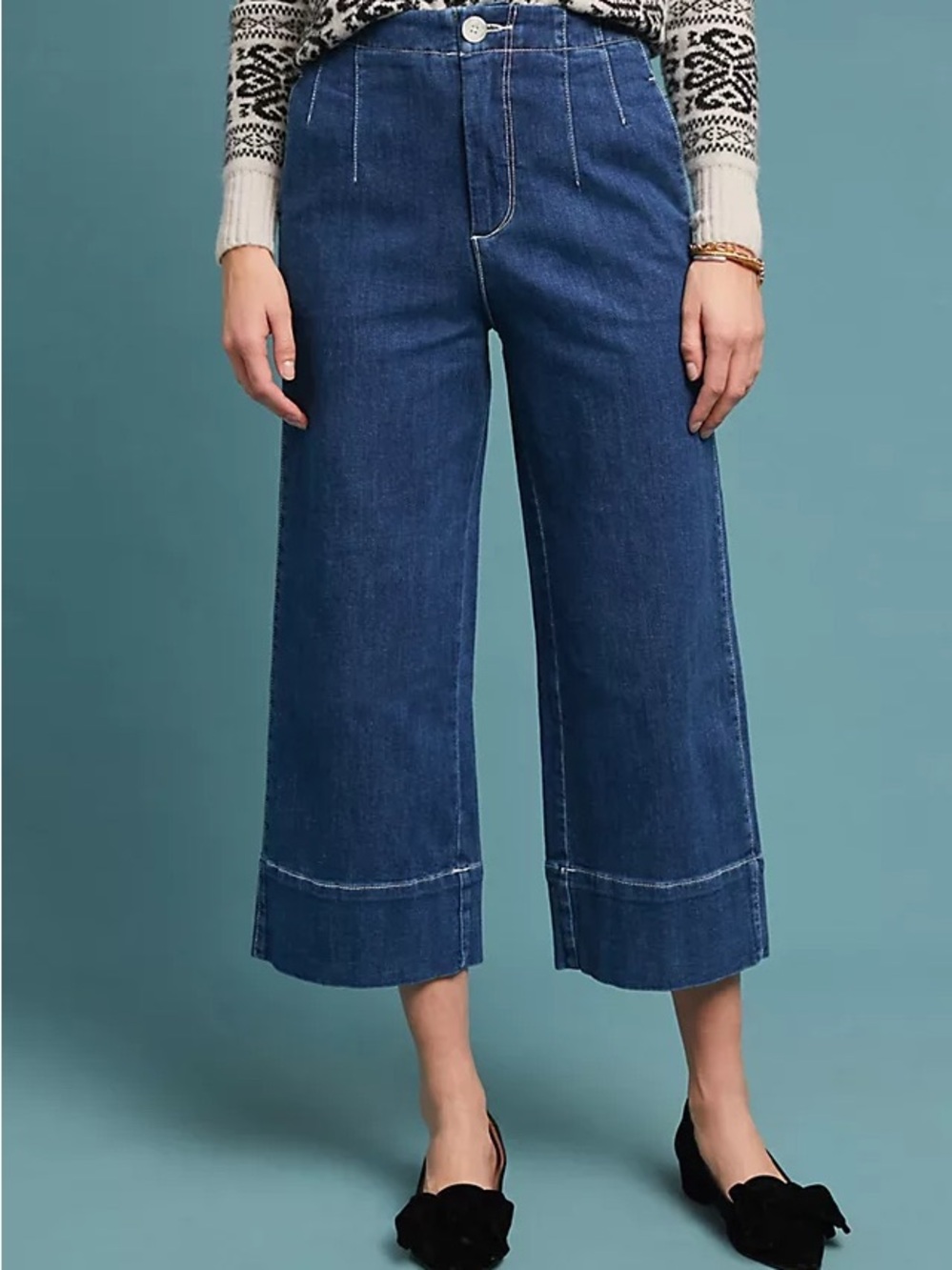 Pilcro Ultra High-Rise Wide-Leg Jeans